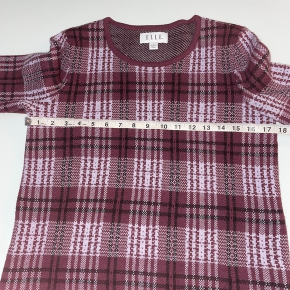 Elle Plaid Mock Layover Sweater - Picture 6 of 8